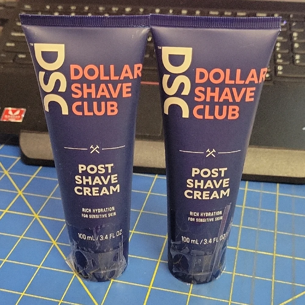 Lot of 2 Dollar Shave Club Post Shave Cream 100ml Tubes New